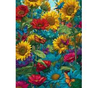 Diamond Painting Kits for Adults, Colorful Butterfly Diamond Art Kits for Beginners, DIY 5D Full Round Drill Gem Crystal Rhinestone Art Set and Craft Kit, Embroidery Canvas Home Decor 90x120cm B-15