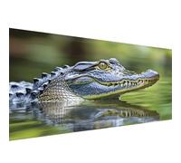 Diamond Painting Kits for Adults Crocodile,Animal Diamond Art Kits for Beginners,Full Round Drill Crystal Art Crafts for Adults,Embroidery Canvas Painting for Autumn Decorations Home,100x200cm W1-579
