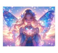 Diamond Painting Kits for Adults, Diamond Art Painting Princess Crystal Cross Stitch Embroidery Kits, DIY Full Drill Dots Crystal Art Pictures Crafts Kits Beginners, Gifts (Butterfly) 8x12in 0sc574