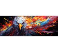 Diamond Painting Kits for Adults, DIY 5D Eagle Full Drill Diamond Art Kits, Gem Art Diamond Dots Crystal Arts Crafts, Diamond Painting Kit for Beginners, for Home Decor 35x100 cm/14x40 Inch M-555