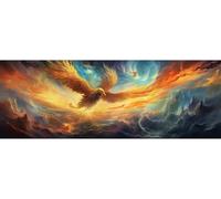 Diamond Painting Kits for Adults, DIY 5D Phoenix Full Drill Diamond Art Kits, Gem Art Diamond Dot Crystal Arts Crafts, Diamond Painting Kit for Beginners, for Home Decor 25x70 cm/10x28 Inch M-542