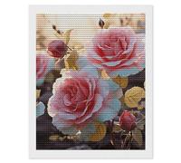 Diamond Painting Kits for Adults - DIY Diamond Art Kits for Beginners - Full 5D Paint Drill Diamond Dots Paintings- Rose Flower Wildflowers Diamonds Pictures Gem Art And Craft Wall Decor 16"x20"