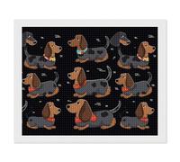 Diamond Painting Kits for Adults - DIY Diamond Art Kits for Beginners - Full 5D Paint Drill Diamond Dots Paintings- I Love My Dog Dachshunds Diamonds Pictures Gem Art And Craft Wall Decor 16"x20"