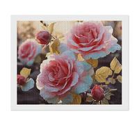 Diamond Painting Kits for Adults - DIY Diamond Art Kits for Beginners - Full 5D Paint Drill Diamond Dots Paintings- Rose Flower Wildflowers Diamonds Pictures Gem Art And Craft Wall Decor 16"x20"
