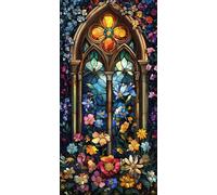 Diamond Painting Kits for Adults, DIY Full Drill Diamond Art Sill Flowers and Plants, Beautiful Landscape Scenery for Home Decor, Relaxing Craft Gift for Beginners & Kids, Home Wall Decor 40x80cm R35