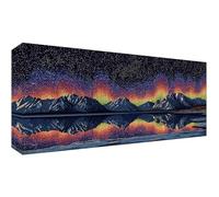 Diamond Painting Kits for Adults, DIY Large Aurora Full Drill 40x20inch Cross Stitch Embroidery Pictures Arts Kits, Diamond Art Landscape Crystal Arts and Crafts for Adults Home Decor 100x50cm t-8696