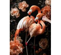 Diamond Painting Kits for Adults, Flamingo Diamond Art Kits for Beginners, Full Square Drill Crystal Art Gem Arts and Crafts for Adults, Embroidery Canvas Painting for Home Decor, Gift, 40x50 cm, I-65