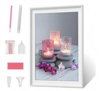 Diamond Painting Kits for Adults, Flower Candle DIY 5D Diamond Art Kits for Adults Kids Beginners, Full Round Drill Diamont Dots Crystal Art for Home Office Wall Decor Gifts 16x20in PJY2187 M-E
