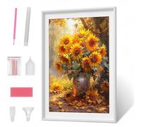 Diamond Painting Kits for Adults, Flower Flowers DIY 5D Diamond Art Kits for Adults Kids Beginners, Full Round Drill Diamont Dots Crystal Art for Home Office Wall Decor Gifts 24x48in PJY173 F-B