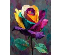 Diamond Painting Kits for Adults, Flowers Diamond Art Rose Dimond Painting 5D DIY Full Round Drill Gem Art Embroidery Cross Stitch Kits for Adults Beginner, Room Decor, Gifts 40 * 55CM -wyl2506YE