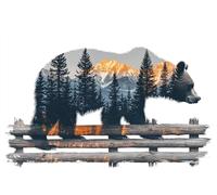Diamond Painting Kits for Adults, Forest Diamond Art Kits, DIY Full Drill Bear Gem Art for Beginner, 5D Crystal Cross Stitch Arts and Crafts for Adults, for Home Wall Decor 70x100 cm/28x40 inch W-9116