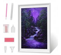 Diamond Painting Kits for Adults, Forest River DIY Diamond Art Kits for Adults Kids Beginners, Full Round Drill Diamont Dots Crystal Art for Home Office Wall Decor Gifts 20x28 inch PJY2097 L-O