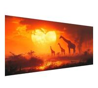 Diamond Painting Kits for Adults Giraffe, Animal Diamond Art Kits for Beginners, Full Round Drill Crystal Art Crafts for Adults, Embroidery Canvas Painting for Autumn Decorations Home, 80x160cm W1-95