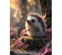 Diamond Painting Kits for Adults, Hedgehog Diamond Art Animal Dimond Painting 5D DIY Full Round Drill Gem Art Embroidery Cross Stitch Kits for Adults Beginner, Room Decor, Gifts 20 * 30CM -wyl2506GD