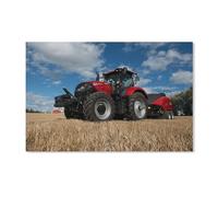 Diamond Painting Kits for Adults，Idyllic Red Tractor，5D Diamond Art Kits Full Drill Diamond Painting Kit for Kids Beginners, DIY Crystal Picture Art for Home Wall Decor（50x50cm）-B75