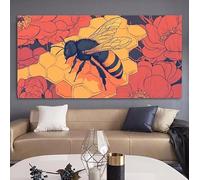 Diamond Painting Kits for Adults Insect Diamond Art Canvas Painting Pictures, Flower Full Drill round Rhinestone Embroidery, Gem Crystal Art Gifts Women for Beginner Home Wall Decor 100x50cm 0O-1544
