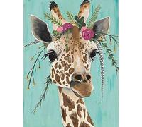 Diamond Painting Kits for Adults Kids, DIY Animals Diamond Painting Kits 5D Round Full Drill Diamond Art Kits Cross Stitch Paint by Numbers Animals Gem Painting Art (Giraffe)