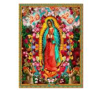 Diamond Painting Kits for Adults Kids,Our Lady of Guadalupe Virgin DIY Diamond Painting Kits 5D Full Drill Round Diamond Art Kits by Numbers Gem Painting Art,Craftwork Indoor Décor(30x40cm/12x16in)