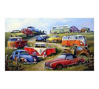 Diamond Painting Kits for Adults Kids, Seaside Car DIY 5D Diamond Painting Large Size Kit,Diamond Art Perfect, Crystal Diamond Embroidery Paintings Arts Craft for Home Wall Decor 25x35cm K-1244