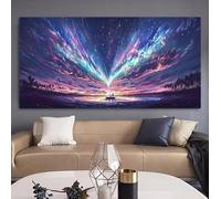 Diamond Painting Kits for Adults Landscape Diamond Art Canvas Painting Pictures, Dream Full Drill round Rhinestone Embroidery, Gem Crystal Art Gifts Women for Beginner Home Wall Decor 50x25cm 0O-1530