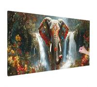 Diamond Painting Kits for Adults, Large Diamond Art for Adults Elephant Pattern, DIY Fall Crystal Art and Crafts Embroidery Kit, 5D Square Drill Gem Arts, Christmas Room Decor, Gifts 100x40cm H-75