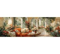 Diamond Painting Kits for Adults, Large Diamond Art Kits Adults Beginners 25x75cm, Cottage Diamonds Mosaic Crystal Pictures Arts Kits for Home Wall Bedroom or Office Decor 10x30in Scenery TU0N-101