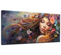 Diamond Painting Kits for Adults, Large Flower Diamond Art Kits Adults, Square Full Drill Crystal Creations Embroidery Arts and Crafts, DIY Woman Diamond Art Painting for Home Decor Gifts 50x110cm Y-3