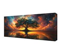 Diamond Painting Kits for Adults, Large Sunset Tree of Life Diamond Art Accessories, Crafts for Adults Beginner, 5D DIY Full Drill Kids Dimond Crystal Art Mosaic Kits, Home Decoration 14x28in J-15
