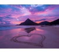 Diamond Painting Kits for Adults, Love Diamond Art Kits, DIY Full Drill Beach Gem Art for Beginner, 5D Crystal Cross Stitch Arts and Crafts for Adults, for Home Wall Decor 20x30 cm/8x12 inch W-9935