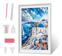 Diamond Painting Kits for Adults, Ocean Small Town DIY Diamond Art Kits for Adults Kids Beginners, Full Round Drill Diamont Dots Crystal Art for Home Office Wall Decor Gifts 28x38in PJY1119 7-9
