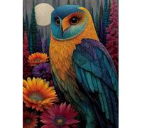 Diamond Painting Kits for Adults, Owl Diamond Art Animal Dimond Painting 5D DIY Full Round Drill Gem Art Embroidery Cross Stitch Kits for Adults Beginner, Room Decor, Gifts 100 * 135CM -wyl2506B8