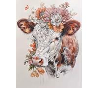 Diamond Painting Kits for Adults, Ox Diamond Art Animal Dimond Painting 5D DIY Full Round Drill Gem Art Embroidery Cross Stitch Kits for Adults Beginner, Room Decor, Gifts 32x44inch -wyl2506CA6J9