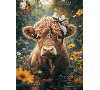 Diamond Painting Kits for Adults, Ox Diamond Art Kits Adults, 5D Animal Square Full Drill Painting, DIY Crystal Cross Stitch Gem Art Crafts Pictures, Home Wall Christmas Decor and Gifts 40x50cm L-05