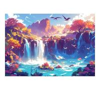 Diamond Painting Kits for Adults, River Diamond Art Kits Adults, DIY Full Drill Crystal Art Embroidery Cross Stitch Kits, 5D Gem Painting by Numbers for Kids, Home Decor Gifts (Fall) 36x60in XW-O756Y