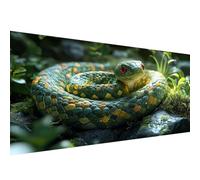 Diamond Painting Kits for Adults Snake,Animal Diamond Art Kits for Beginners,Full Round Drill Crystal Art Crafts for Adults,Embroidery Canvas Painting for Christmas Decorations Home 100x200cm W1-83