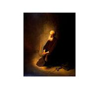 Diamond Painting Kits for Adults St. Peter in Prison (The Apostle Peter Kneeling) by Rembrandt Painting with Diamonds Arts and Crafts for Adults Home Wall Decor 30 * 40Cm