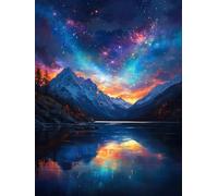 Diamond Painting Kits for Adults, Starry Sky Diamond Art Landscape Dimond Painting 5D DIY Full Round Drill Gem Art Embroidery Cross Stitch Kits for Adults Beginner, Room Decor 20 * 30CM -wyl2506H1