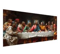Diamond Painting Kits for Adults The Last Supper,Man Diamond Art Kits for Beginners,Full Round Drill Crystal Art Crafts for Adults,Embroidery Canvas Painting for Home Wand Decor, Gifts 80x220cm W1-739