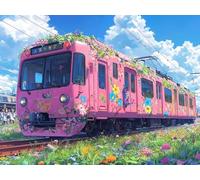 Diamond Painting Kits for Adults, Train Diamond Art Kits, DIY Full Drill Cloud Gem Art for Beginner, 5D Crystal Cross Stitch Arts and Crafts for Adults, for Home Wall Decor 20x30 cm/8x12 inch W-5832