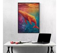 Diamond Painting Kits for Adults Whale Diamond Art Animal, 5D DIY Full Drill Crystal Gem Art Paintings Embroidery Mosaic Kits Crafts for Adults for Beginner Home Room Decor, Gifts 30x40 cm PjY1473 Z-L