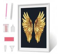 Diamond Painting Kits for Adults, Wing Feather DIY 5D Diamond Art Kits for Adults Kids Beginners, Full Round Drill Diamont Dots Crystal Art for Home Office Wall Decor Gifts 32x40in PJY1099 3-H