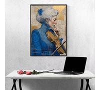 Diamond Painting Kits for Adults Woman Diamond Art Musical Instruments, 5D DIY Full Drill Crystal Gem Art Paintings Embroidery Mosaic Kits Crafts for Adults for Home Room Decor 28x38inch PjY2177 W-Q