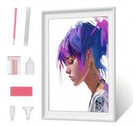Diamond Painting Kits for Adults, Woman Pink DIY 5D Diamond Art Kits for Adults Kids Beginners, Full Round Drill Diamont Dots Crystal Art for Home Office Wall Decor Gifts 28x38 inch PJY1973 9-5