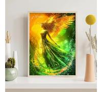 Diamond Painting Kits for Adults Woman, Wing Diamond Art Kits for Adults Kids Beginners, DIY 5D Full Drill Round Dimond Dots Crystal Art for Home Office Wall Decor Gifts 24x32in PjY6007 G-B