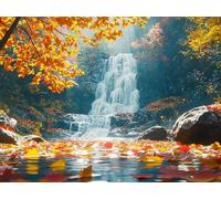 Diamond Painting Kits for Beginners Adults, 5D DIY Autumn Forest Diamond Art Kits, Round Full Drill Gem Art Crafts, DIY Painting by Numbers for Christmas Home Wall Decor, Gifts Women 16x20 inch s-756