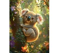Diamond Painting Kits for Beginners Adults, 5D DIY Forest Scenery Koala Diamond Art Kits, Round Full Drill Gem Art Crafts, DIY Painting by Numbers for Christmas Home Wall Decor, Gifts 20x28 inch s-779