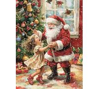 Diamond Painting Kits for Beginners Adults, 5D DIY Santa Claus Diamond Art Kits, Round Full Drill Gem Art Crafts, DIY Painting by Numbers for Christmas Home Wall Decor, Gifts for Women 24x32 inch s840