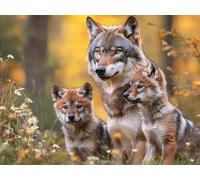 Diamond Painting Kits for Beginners Adults, 5D DIY The Forest Wolf Diamond Art Kits, Round Full Drill Gem Art Crafts, DIY Painting by Numbers for Christmas Home Wall Decor, Gifts 16x20 inch s-786