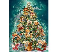 Diamond Painting Kits with Tools, Meecaa Christmas Tree Bear Gift DIY 5D Full Drill Cross Stitch Diamond Mosaic Art Crafts 30x40cm (Christmas Tree) (20210507)
