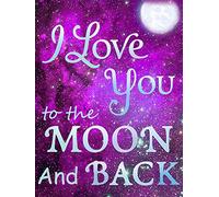 Diamond Painting Kits with Tools, Meecaa I Love You to The Moon and Back DIY 5D Full Drill Cross Stitch Diamond Mosaic Art Crafts 30x40cm (Word 3)